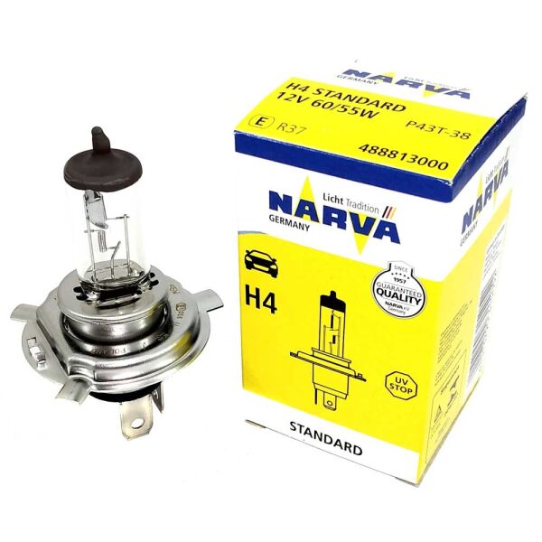 

Галогеновая лампа Narva Standart H4 48881 12V 60/55W P43t