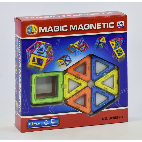 

Конструктор магнитный Magic Magnetic Базовый 14 деталей (JH 6898)