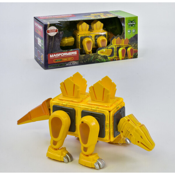 

Конструктор магнитный Magformers Динозавр Желтый 20 деталей (LQ 625)