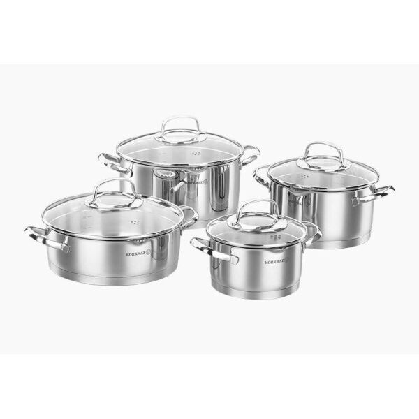 

Набор кастрюль KORKMAZ 8 предметов (A1999)