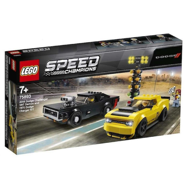 

Конструктор LEGO Speed Champions Автомобили 2018 Dodge Challenger SRT Demon и 1970 Dodge Charger R/T 478 деталей (75893)