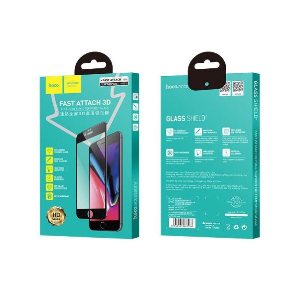 

Защитное стекло Hoco 3D Fast Attach Full Screen Tempered Glass for iPhone 7/8 White (A8)