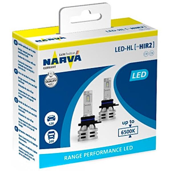 

Светодиодные лампы LED Narva Range Performance HIR2 (9012) 6500k 24w 12-24v (18044)