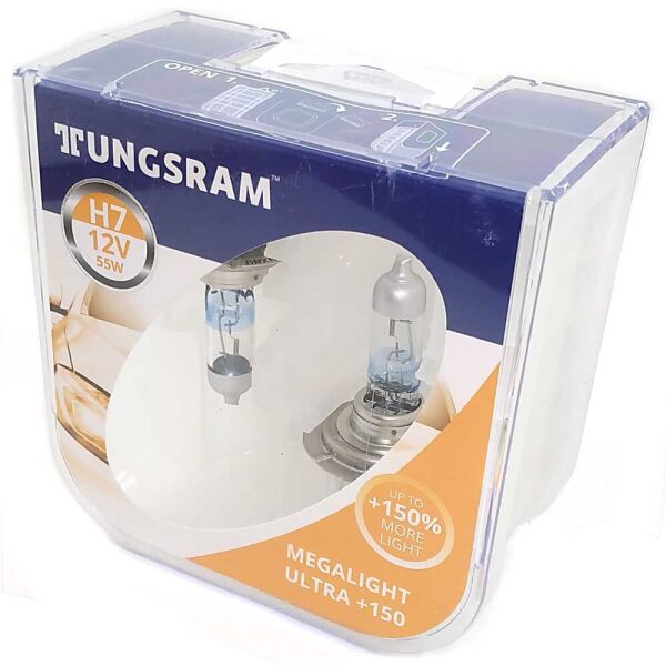 

Галогеновые лампы Tungsram H7 Megalight Ultra +150 TU58520NXNU 55w PX26d
