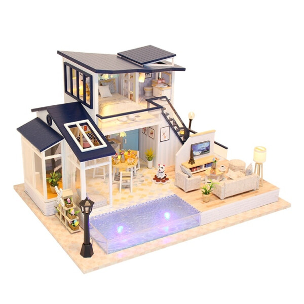 

Конструктор Кукольный домик CuteBee Коттедж с бассейном DIY DollHouse (V548SD)