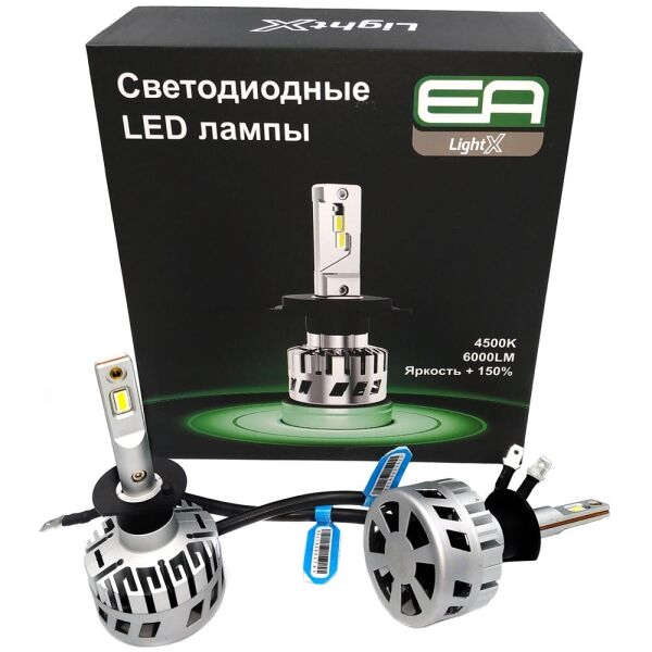 

Светодиодные лампы LED EA Light X S4 H1 4500k 6000Lm 32w 12-24v