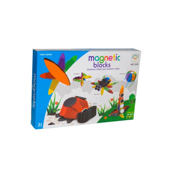 

Магнитный конструктор из полосок WIZCOM 34 детали (TOY-38783)