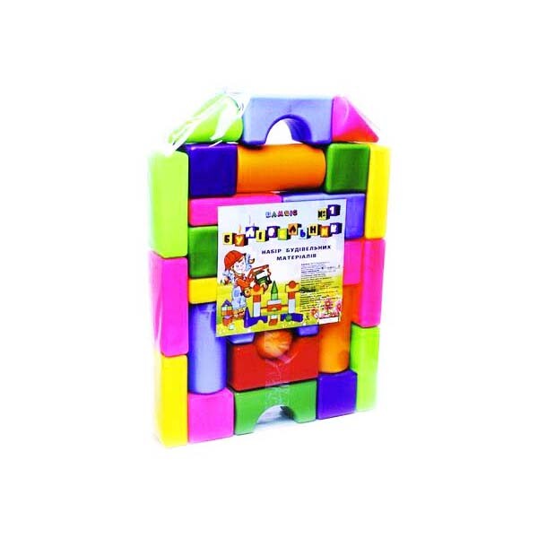 

Конструктор кубики Бамсик Строитель № 2 34 деталей Разноцветный (TOY-11357)