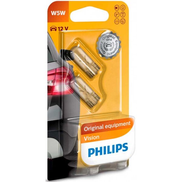 

Лампы накаливания Philips Vision W5W 12V 5W W2,1X9,5d 12961B2