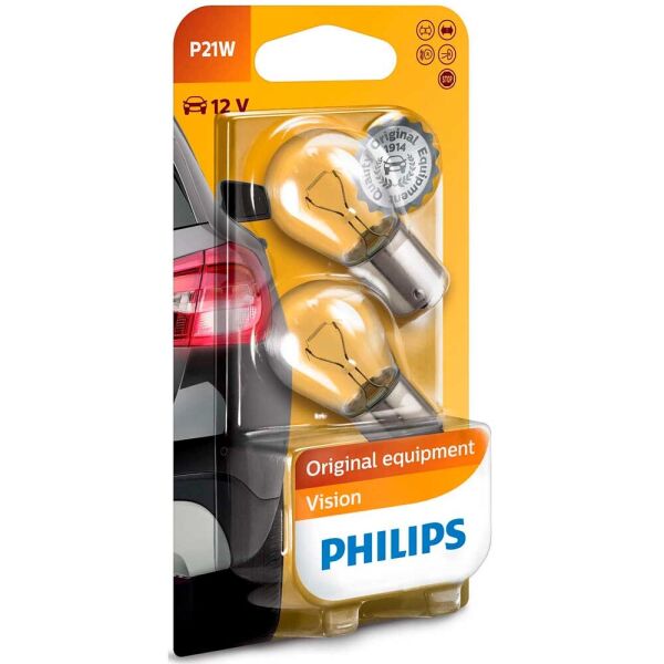 

Лампы накаливания Philips Vision P21W 12V 21W BA15s 12498B2