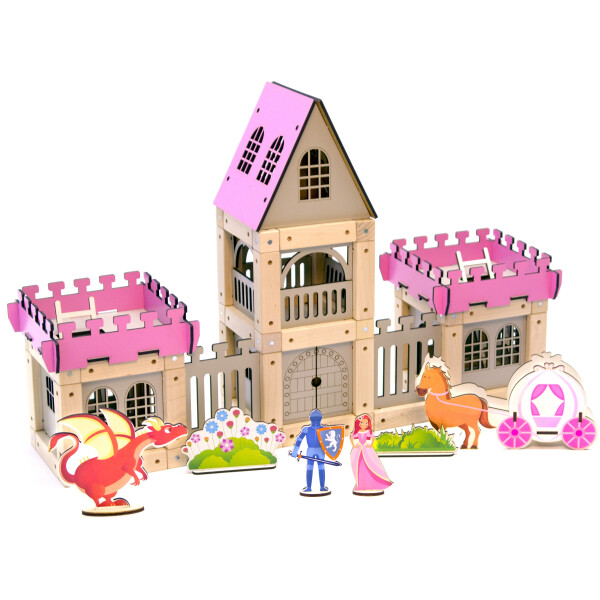 

Деревянный эко-конструктор Zevs-toys Замок для принцессы 133 детали (4003304)