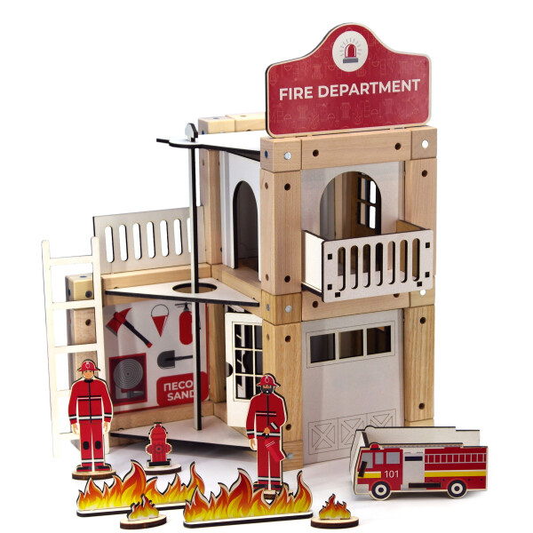 

Деревянный эко-конструктор Zevs-toys Пожарная часть 75 деталей (4003274)