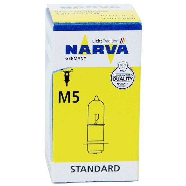 

Галогеновая лампа Narva Standart M5 42017 12V 35/35W P15d-25-3