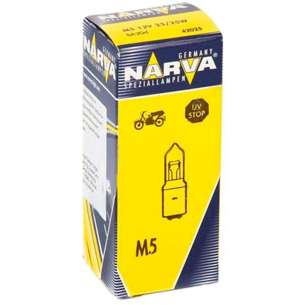 

Галогеновая лампа Narva Standart M5 42025 12V 25/25W BA20d
