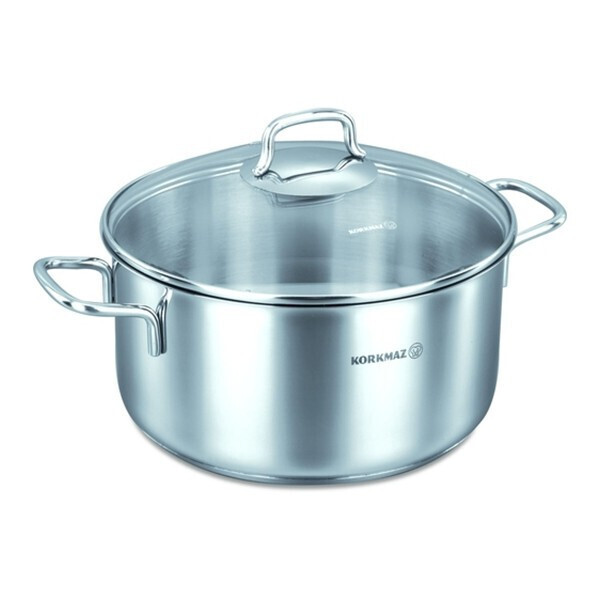

Кастрюля Korkmaz с крышкой PERLA 24*12 см 5,5 л (A1657)
