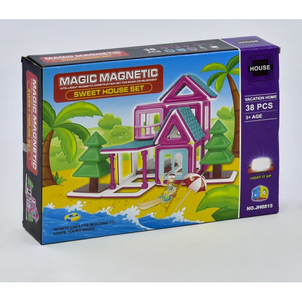 

Конструктор магнитный Magic Magnetic Пляжный домик 38 деталей (1-73871)