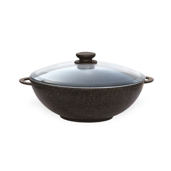

Вок биолого Granite Brown с 2-мя ручками и крышкой 28 см (28033ПС)
