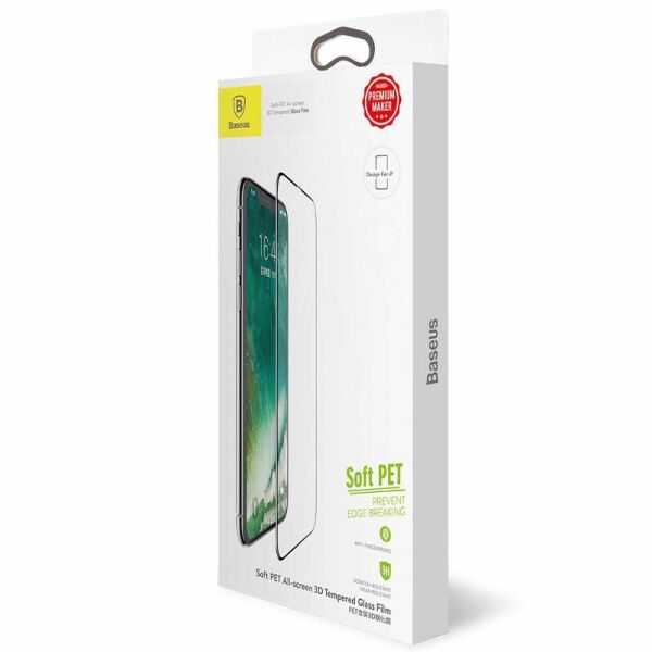 

Защитное стекло Baseus (OR) All-Screen Tempered Glass iPhone X (SGAPIPHX-KE01) Black (0.3mm)