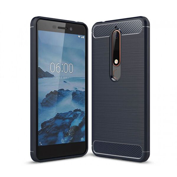 

Чехол накладка Polished Carbon для Nokia 6 2018 / Nokia 6.1 Blue