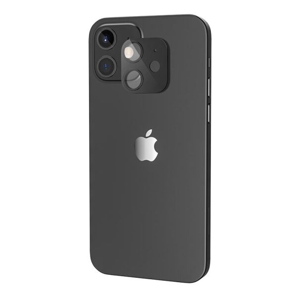 

Защитное стекло Hoco A18 3D Metal Frame на заднюю камеру для Apple iPhone 12, Black