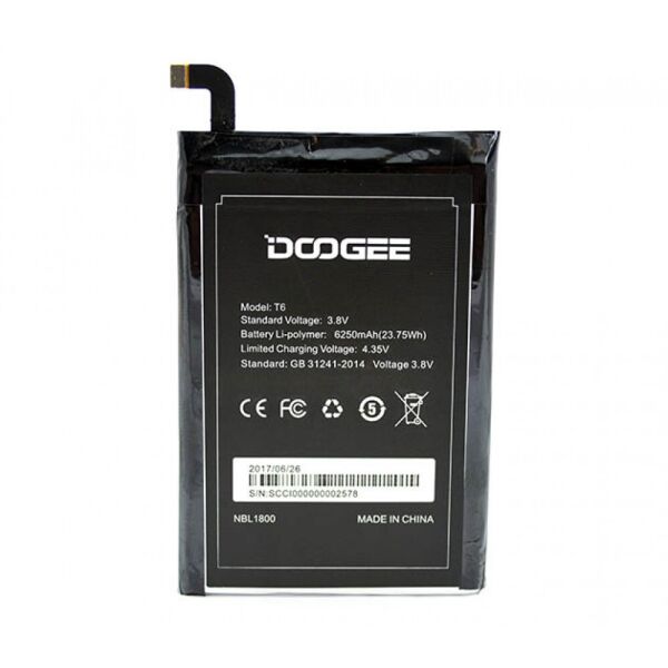 

Аккумулятор T6 для DOOGEE T6, DOOGEE T6 Pro, Homtom HT6 (ORIGINAL) 6250мAh