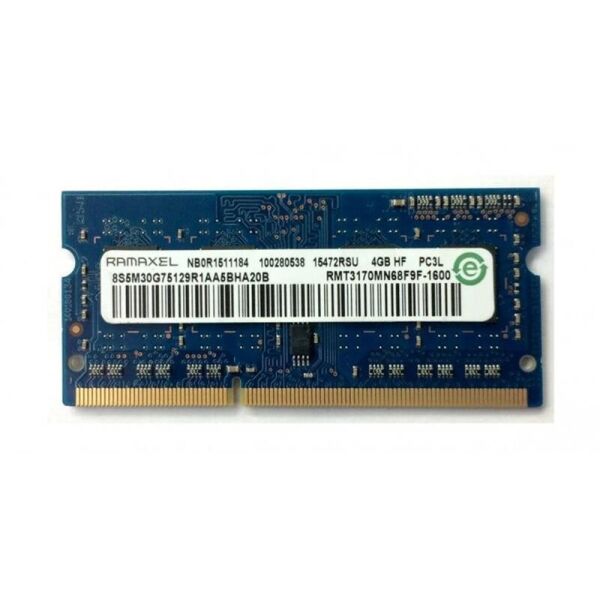 

Модуль памяти SO-DIMM 4GB/1600 DDR3L 1,35V Ramaxel (RMT3170MN68F9F-1600) - Refubrished