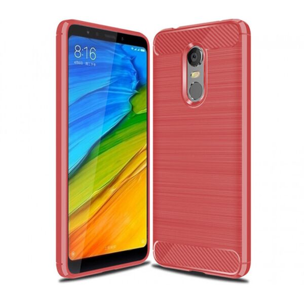 

Чехол накладка Polished Carbon для Xiaomi redmi 5 Plus Red
