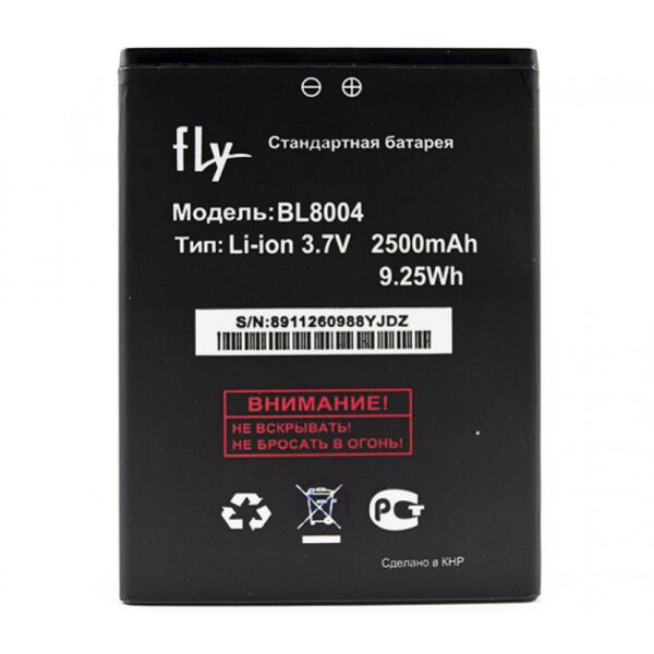 

Аккумулятор BL8004 для Fly IQ4503 Quad ERA Life 6 (ORIGINAL) 2500mAh