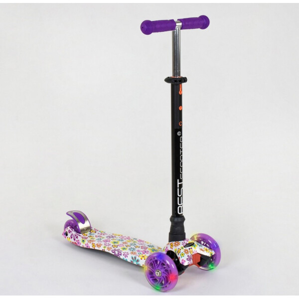 

Самокат Best Scooter MAXI Flowers New А 25528 /779-1326 Purple / White (779-1326)