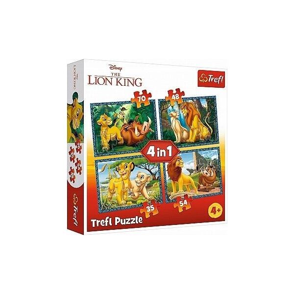 

Пазл Trefl 4в1 Король Лев и друзья (34317)