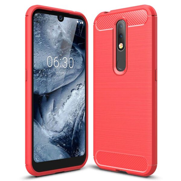 

Чехол накладка Polished Carbon для Huawei Y5 2019 / Honor 8s Red