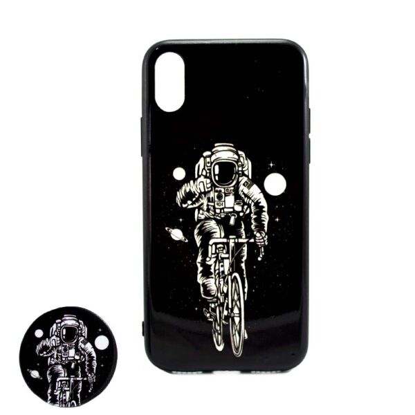 

Чехол-накладка Space Silicon Case + Popsocket для Apple iPhone X / XS №2