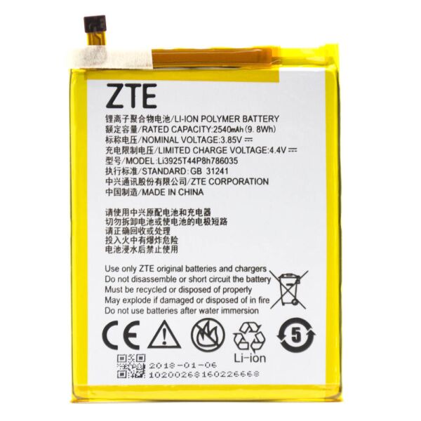 

Аккумулятор Li3927T44P8H786035 для ZTE Blade V8 (Original) 2050мAh