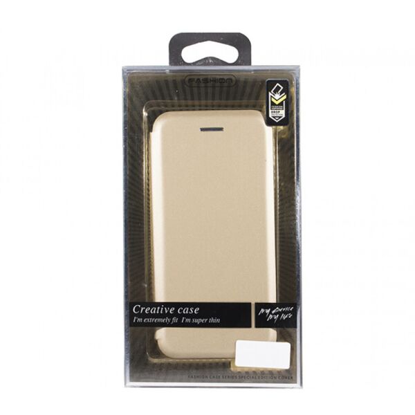 

Кожаный чехол-книжка PREMIUM EDGE для HUAWEI P Smart (Enjoy 7S) Gold