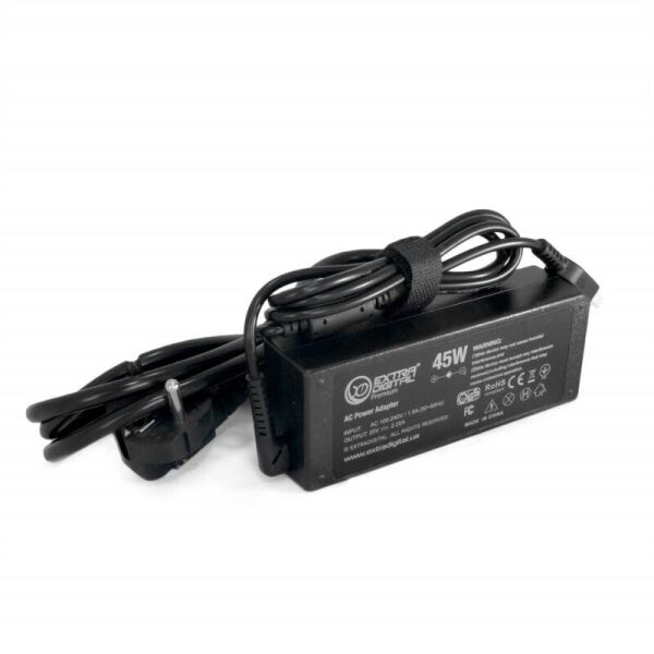 

Блок питания Extradigital High Quality для ноутбука Lenovo 20V 2.25A 45W 7.9х5.0мм + каб. пит. (PSL3870)