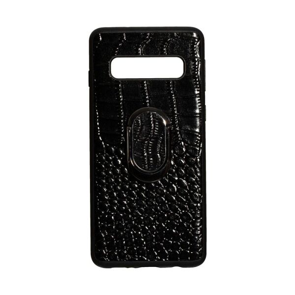 

Чехол-накладка Genuine Leather Croco для Samsung Galaxy S10 Чёрный
