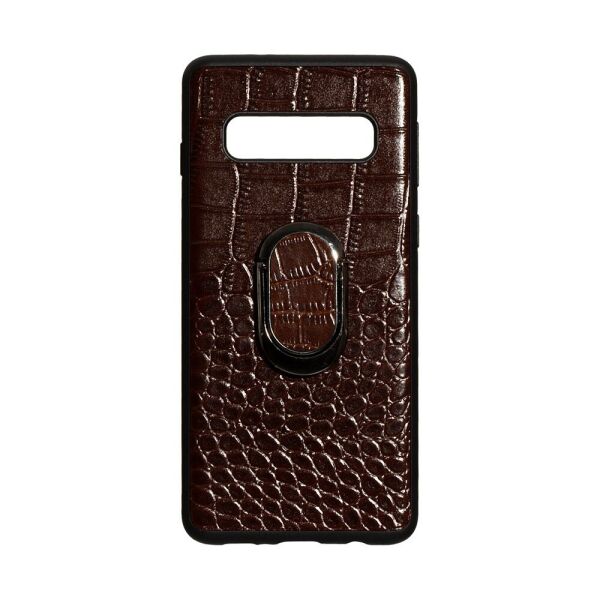 

Чехол-накладка Genuine Leather Croco для Samsung Galaxy S10 Brown