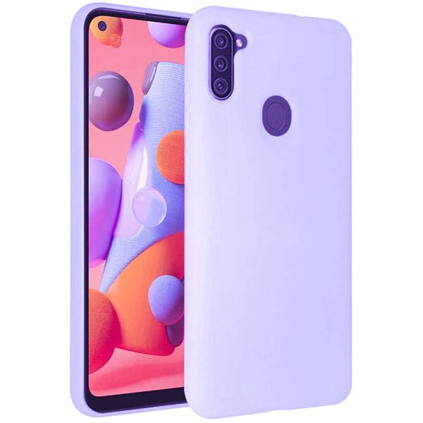 

Чехол-накладка Original Silicon Case Samsung Galaxy A11 / M11, Pink Purple
