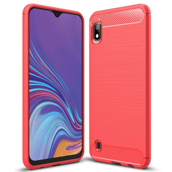 

Чехол накладка Polished Carbon для Samsung Galaxy A10 (A105) Red