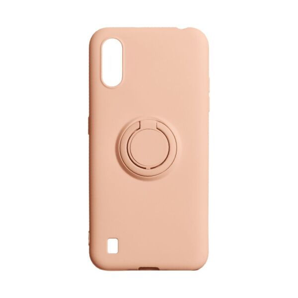 

Чехол-накладка Totu Ring Color для Samsung Galaxy A01 Персиковый