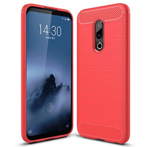 

Чехол накладка Polished Carbon для Meizu 16th Plus Red