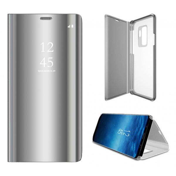 

Чехол книжка зеркало Clear View для Huawei P40 Pro Plus Silver
