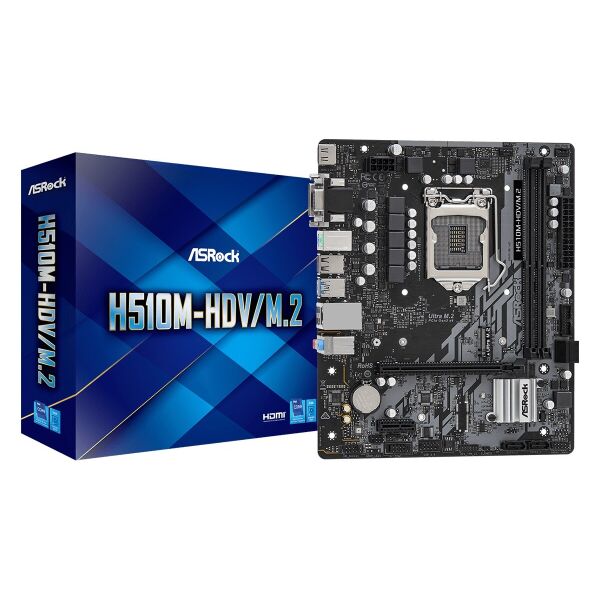 

Материнская плата ASRock H510M-HDV/M.2 Socket 1200