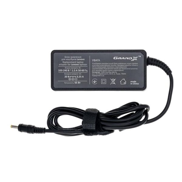 

Блок питания для ноутбука Lenovo 20V 3.25A 65W 4x1.7мм + каб.пит. (ACLEL65WS3)
