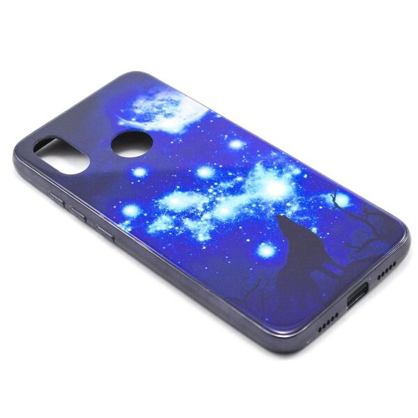 

Чехол Luxury Tempered Glass для Xiaomi Mi 8 Proud wolf