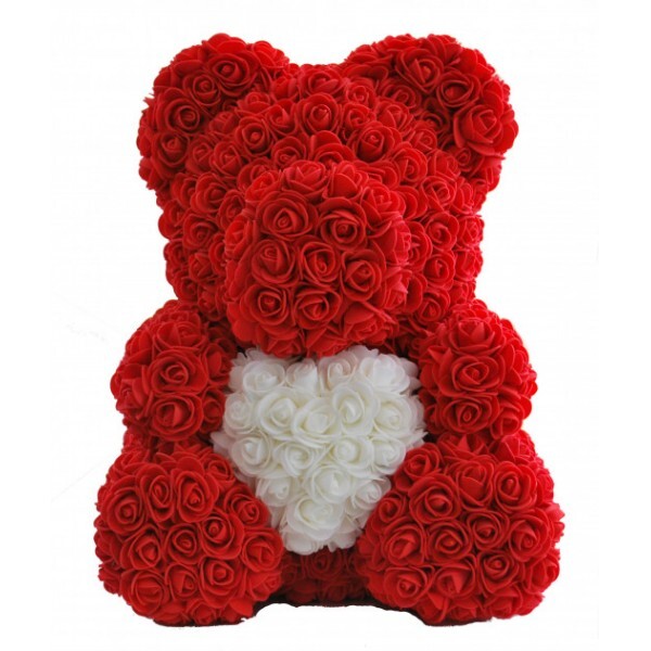 

Мягкая игрушка Teddy Rose Мишка из 3D роз Красный 40 см (P879)