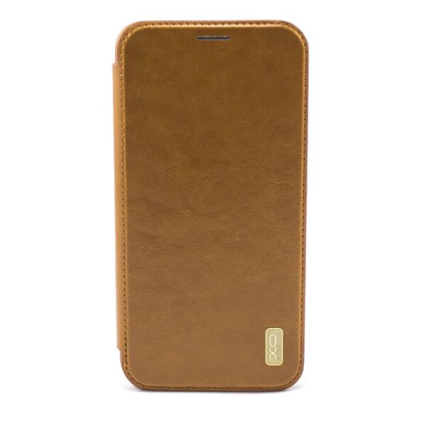 

Кожаный чехол-книжка XO Creative case для Apple iPhone XS Max Brown