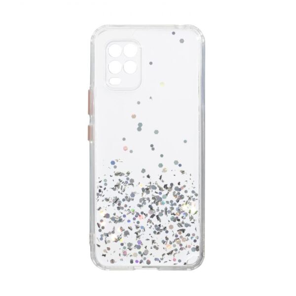 

Чехол-накладка Epik Frame with Sequins для Xiaomi Mi 10 Lite Серебристый