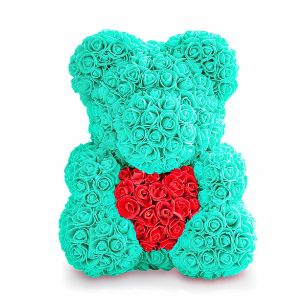 

Мишка из роз Trend-mix 40 см Бирюзовый (tdx0000724)