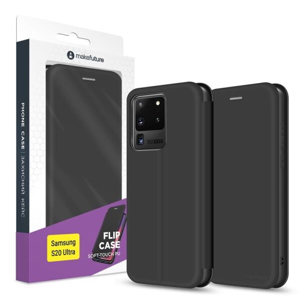 

Чехол-книжка MakeFuture Flip для Samsung Galaxy S20 Ultra SM-G988 Black (MCP-SS20UBK)